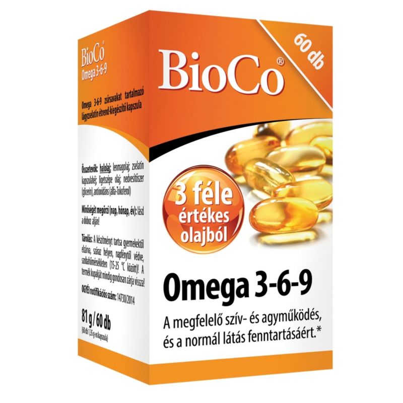 BioCo Omega 3-6-9 lágyzselatin kapszula 60 db