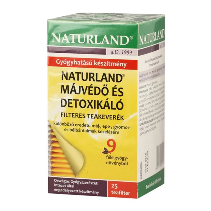 Naturland Májvédő és Detoxikáló Filteres Teakeverék 25 db