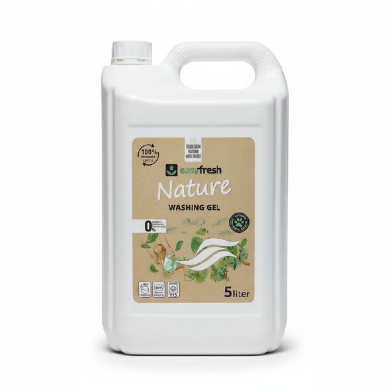 Easy Fresh mosógél, Nature illat- és színezékmentes, 5l