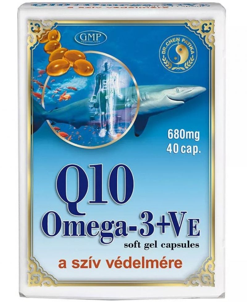 Dr. Chen Q10+Omega-3 Halolaj kapszula 40 db