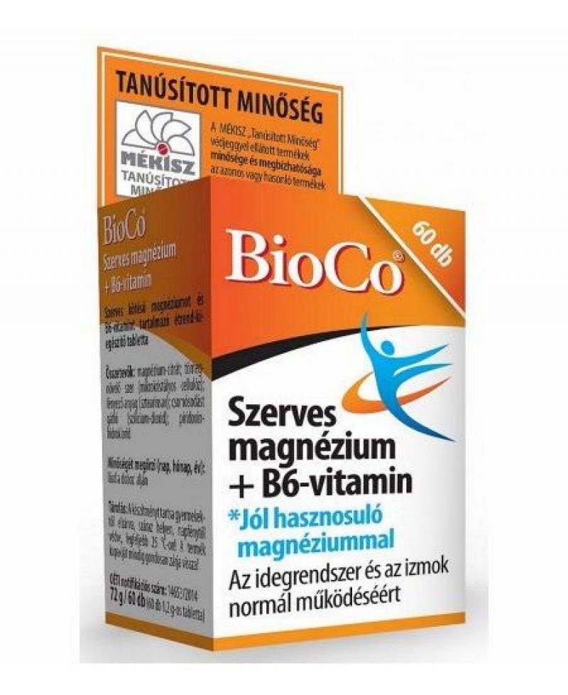 BioCo Szerves Mg + B6 tabletta 60 db