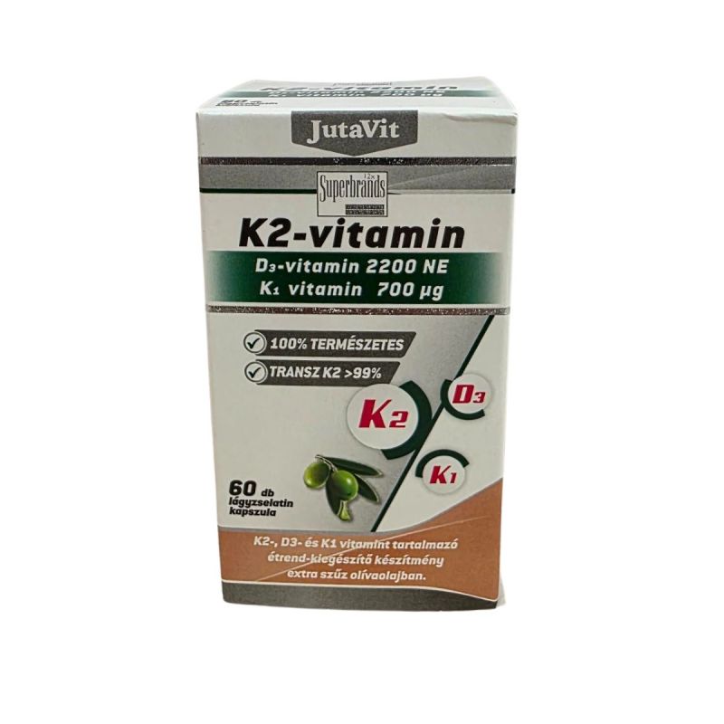 Jutavit K2+D3+K1 Vitamin Lágykapszula 60 db