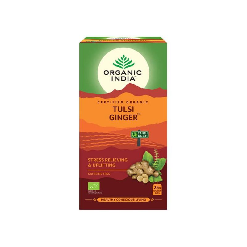 Tulsi GINGER Gyömbér, filteres bio tea, 25 filter - Organic India