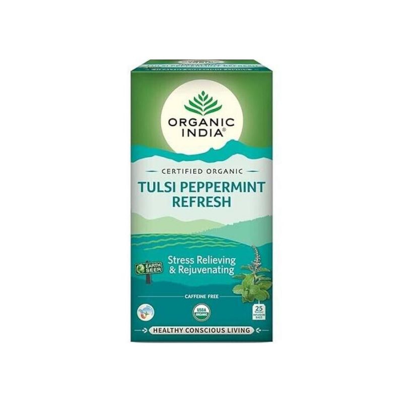 Tulsi PEPPERMINT REFRESH, filteres bio tea, 25 filter - Organic India