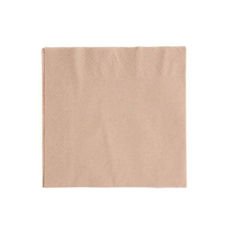 Vegware szalvéta, fehérítetlen, kétrétegű, 33cm - 100db/cs