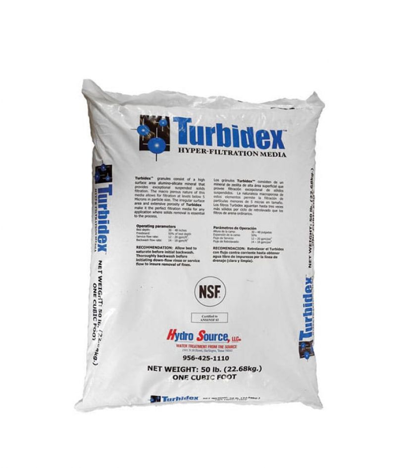 Turbidex (Filter AG Plus) Szilárd anyagok, ammónia és nehézfém eltávolítása, 28.3 l