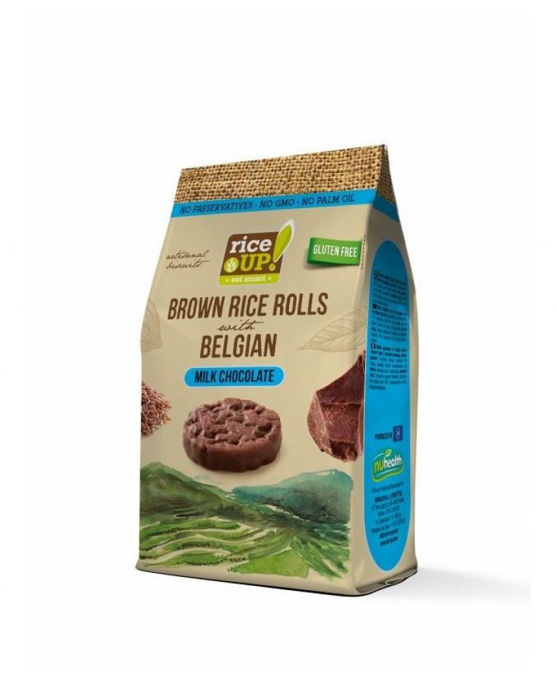 Rice Up Barna Rizs snack tejcsokoládés 50 g