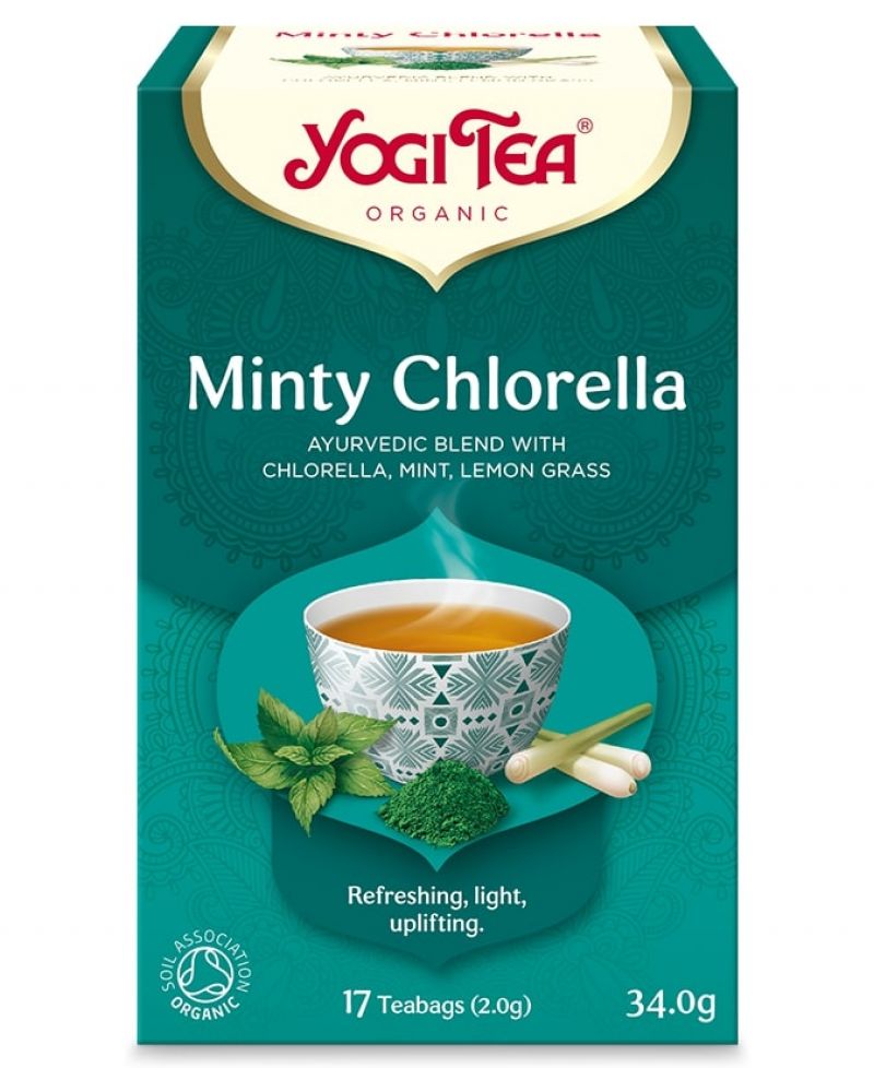 Yogi Tea Mentás tea chlorella algával bio 17 db