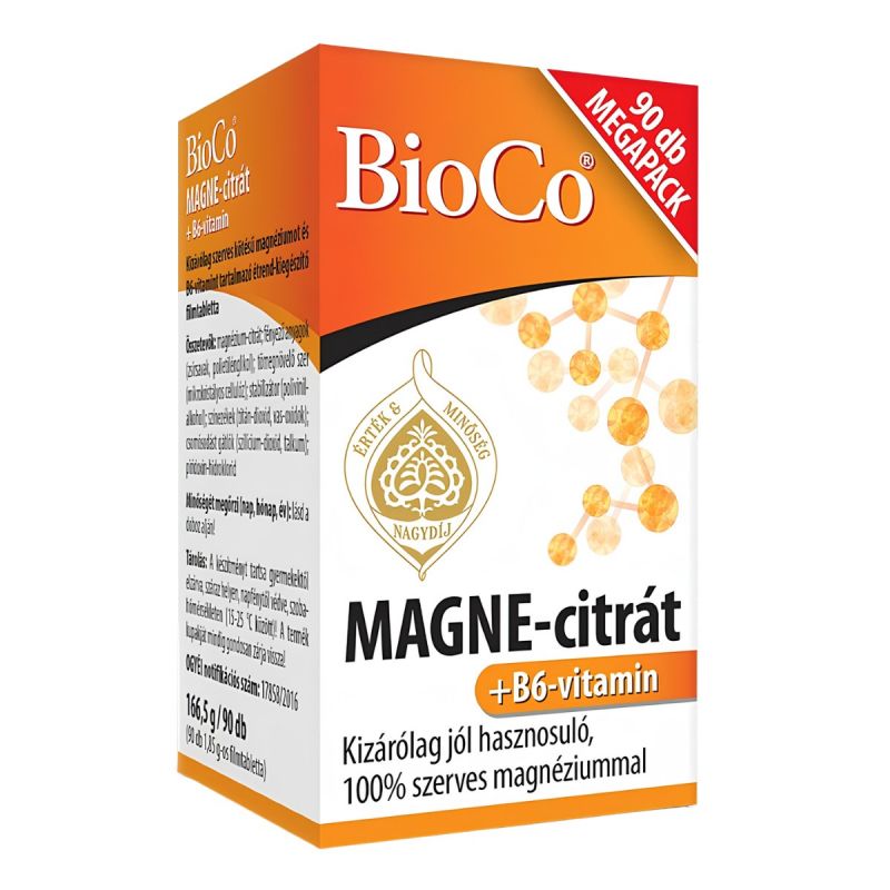 Bioco Magne-Citrát+B6 Vitamin Megapack 90 db