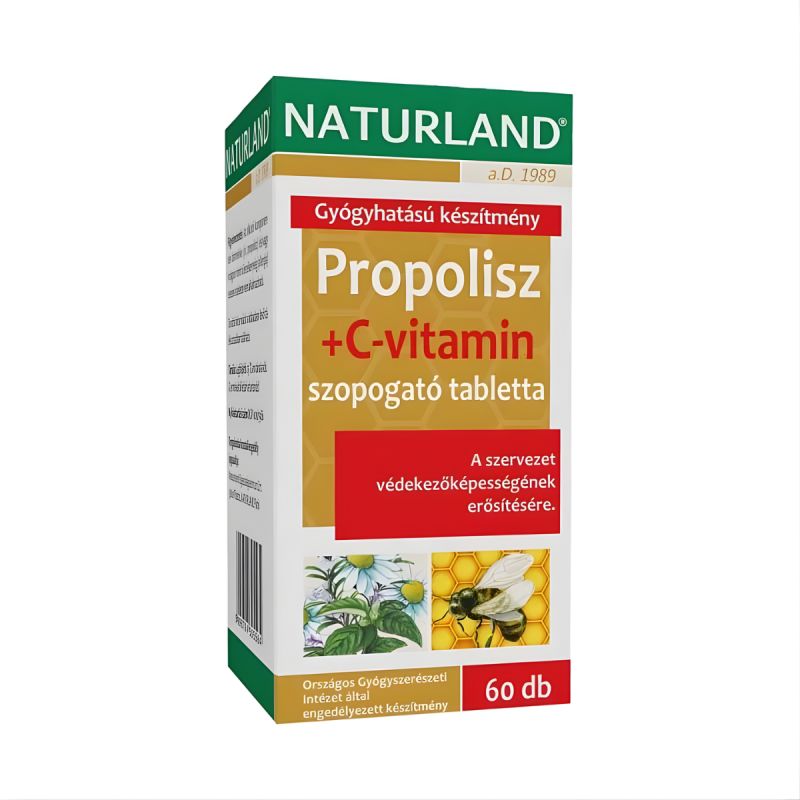 Naturland Propolisz+C-vitamin Tabletta 60 db