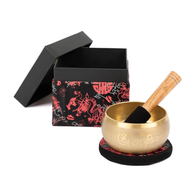 Indiai Hangtál Buddha gravírozással - 11 cm - Bodhi