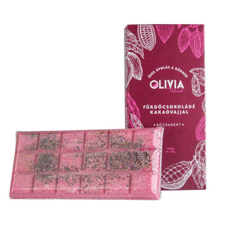 Olivia Natural fürdőcsokoládé, rózsakert, 130g