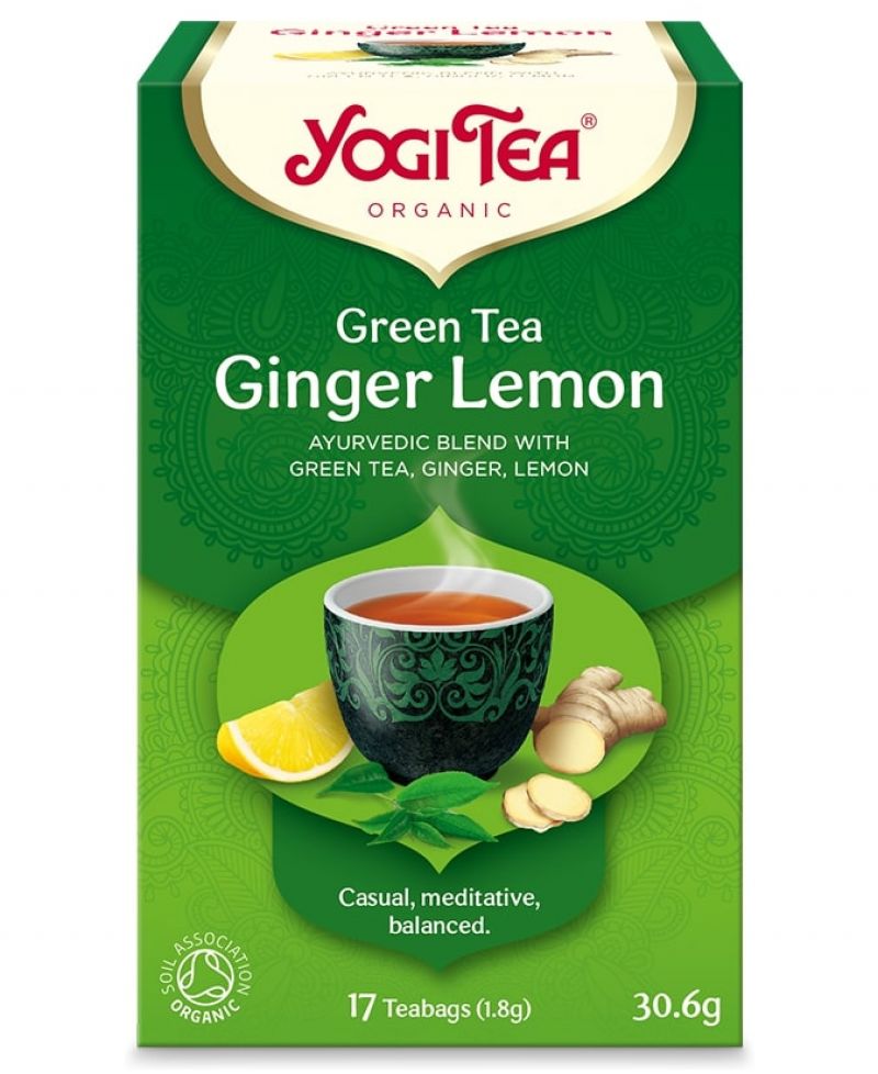 Yogi Tea Zöld tea Gyömbér-citrom bio 17 db