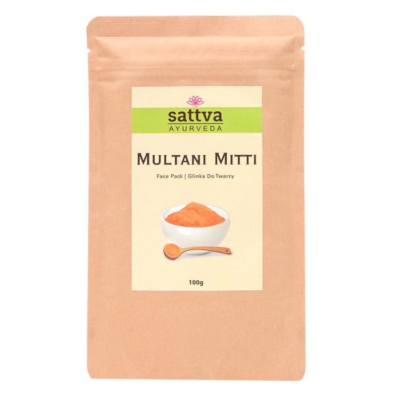 Gyógynövényes arcpakolás - Multani Mitti 100g - Sattva Ayurveda