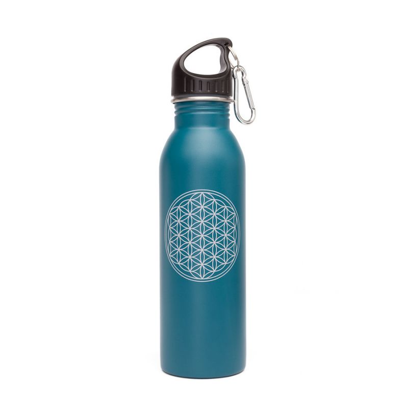 Fémkulacs - Élet Virága - Petrol - 700 ml - Bodhi