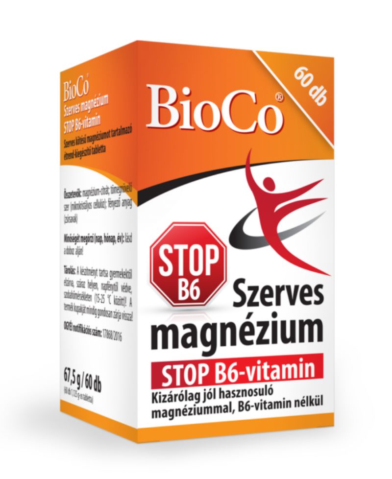 BioCo Szerves Magnézium stop B6-vitamin tabletta 60 db