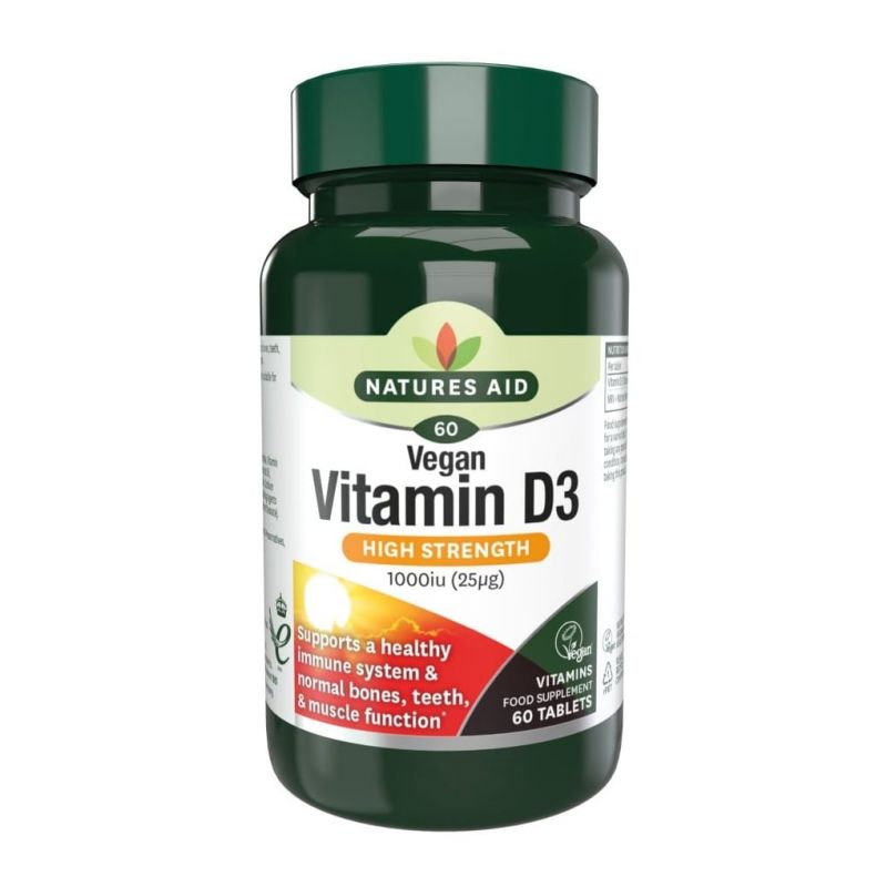 Natures Aid Vegán D3-vitamin 1000iu (25 mcg) tabletta 60 db - Szav. ideje: 2024. 09.