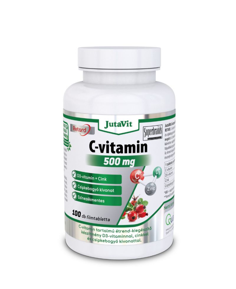 Jutavit C-vitamin+D3 500 mg tabletta 100 db