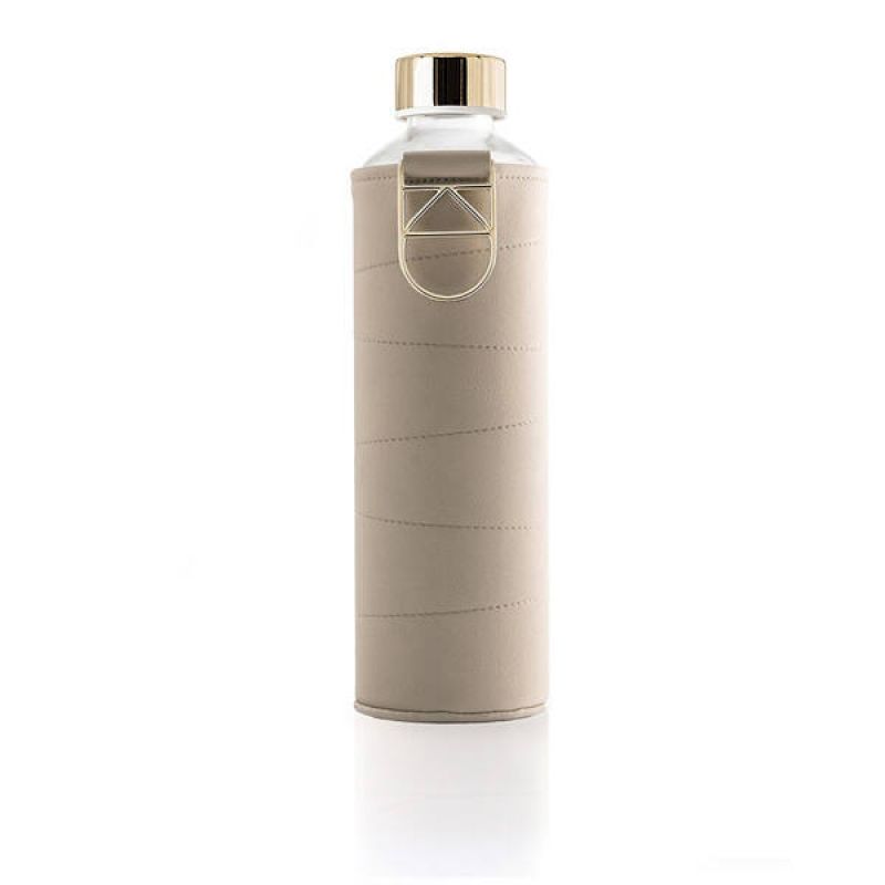 EQUA Mismatch üveg kulacs, bézs, 750ml, tokban