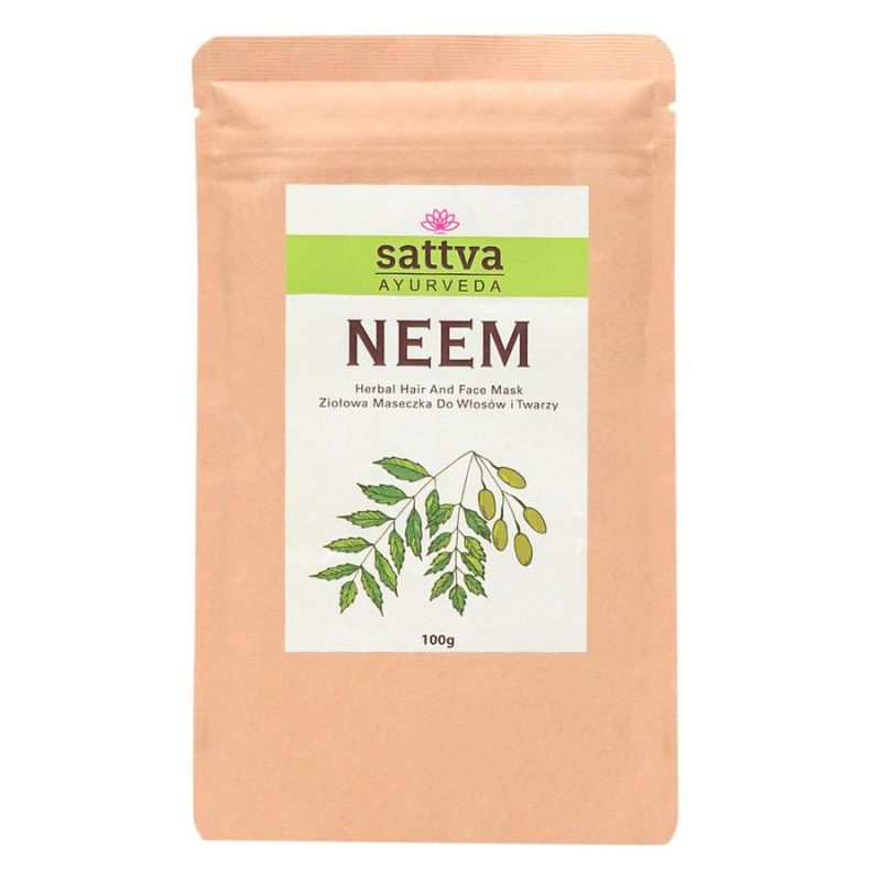 Gyógynövényes haj- és arcpakolás - Neem 100g - Sattva Ayurveda