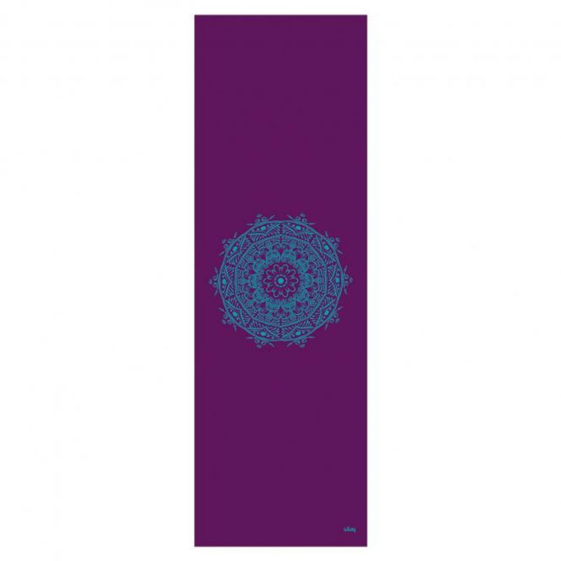 Bodhi Leela jógaszőnyeg MANDALA - Aubergine-Turquoise
