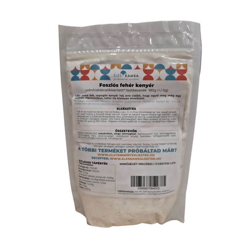 Éléskamra Foszlós fehér kenyér lisztkeverék 185 g - Szav. ideje: 2025.12.31.