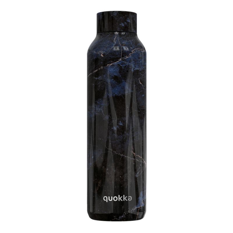 Hőtartó fémkulacs Solid Black Marble 630ml - Quokka