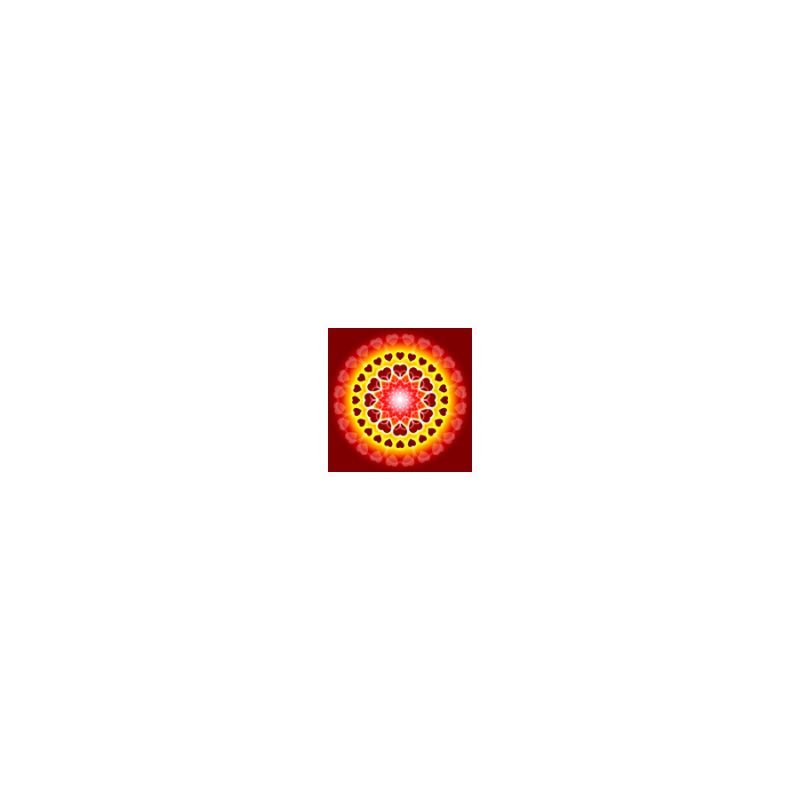 Mandala falikép - Szerelem sárga piros
