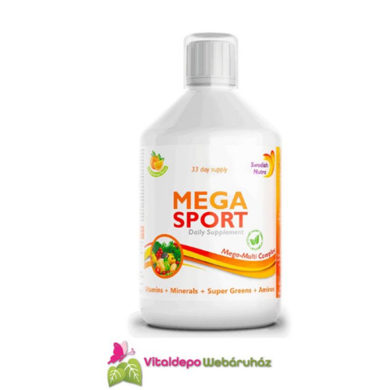 Swedish Nutra MEGA SPORT folyékony vitamin