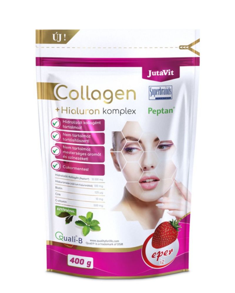 Jutavit Collagen+Hialuron komplex italpor eper ízben 400 g