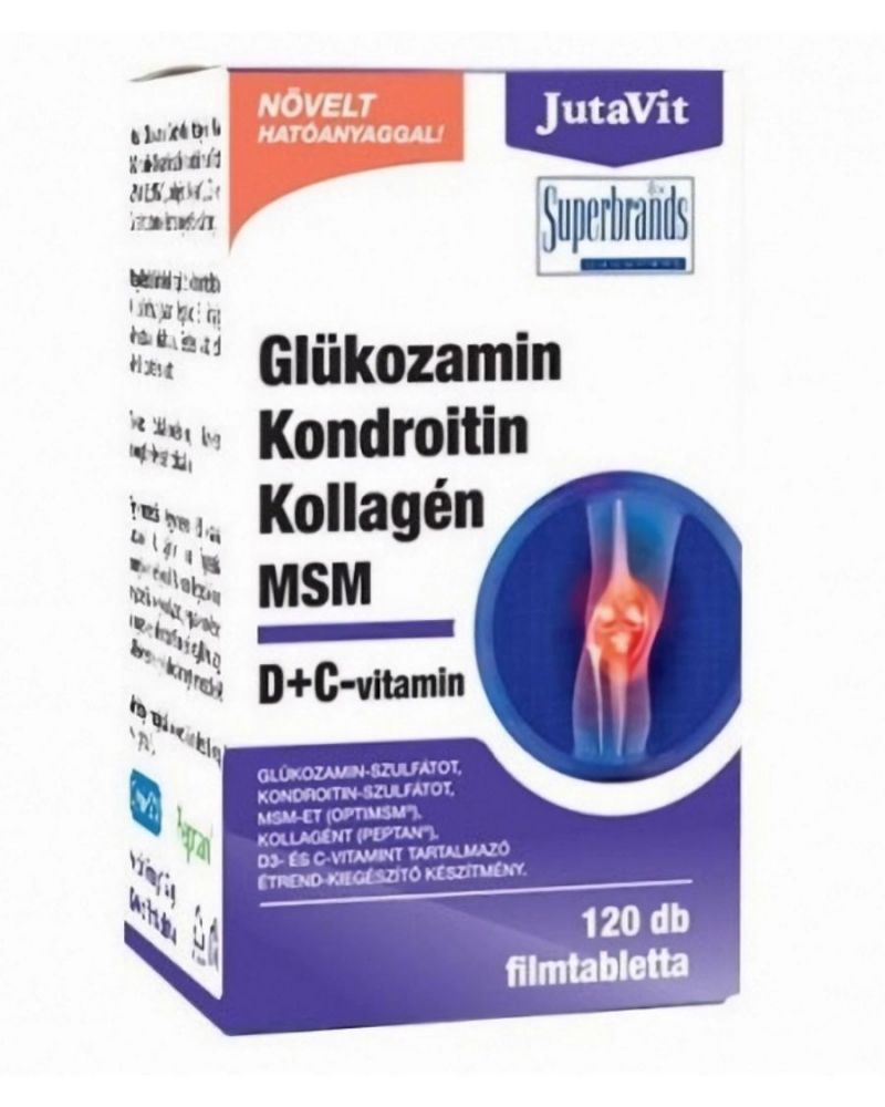 Jutavit Glükozamin Kondroitin Kollagén MSM D+C-vitamin filmtabletta 120 db