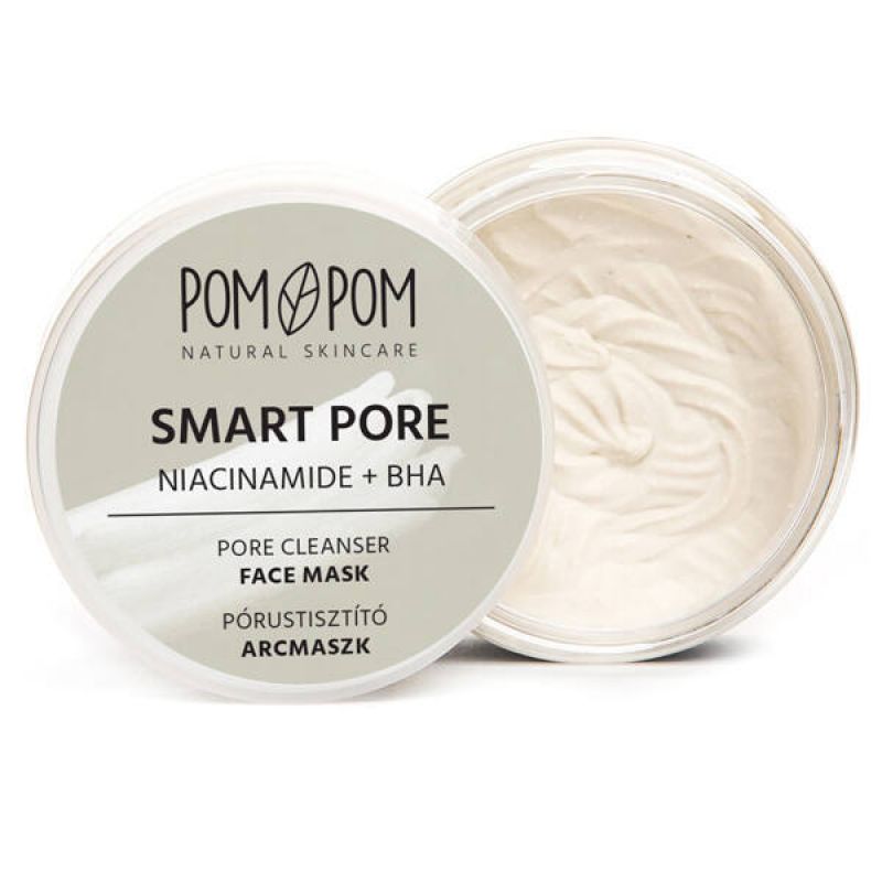 Pompom Smart Pore pórustisztító arcmaszk, niaciamid+BHA, 50ml