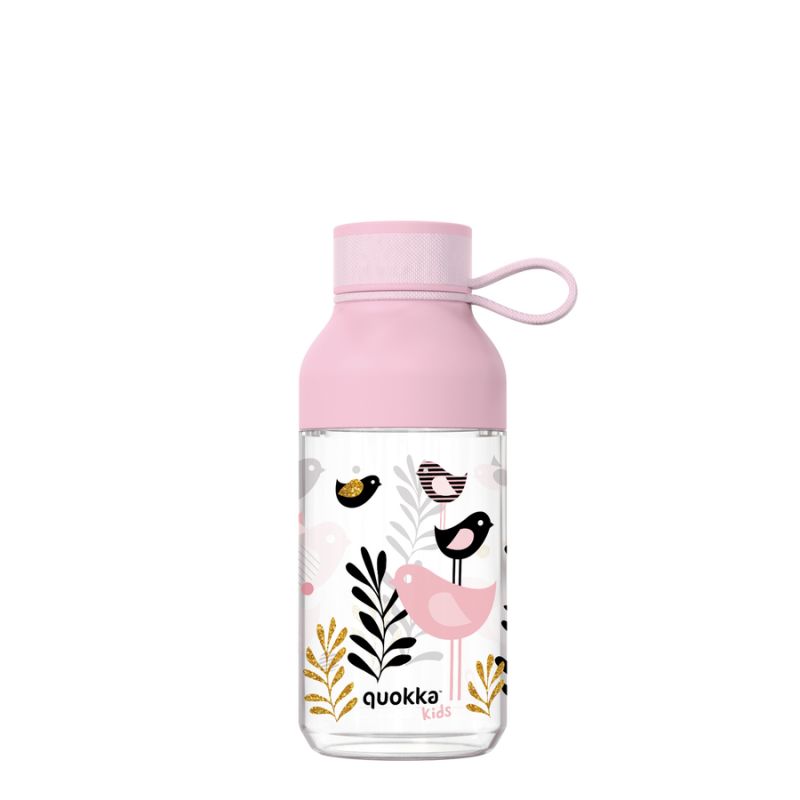 BPA mentes műanyag kulacs pánttal Kids Ice Birds 430ml - Quokka