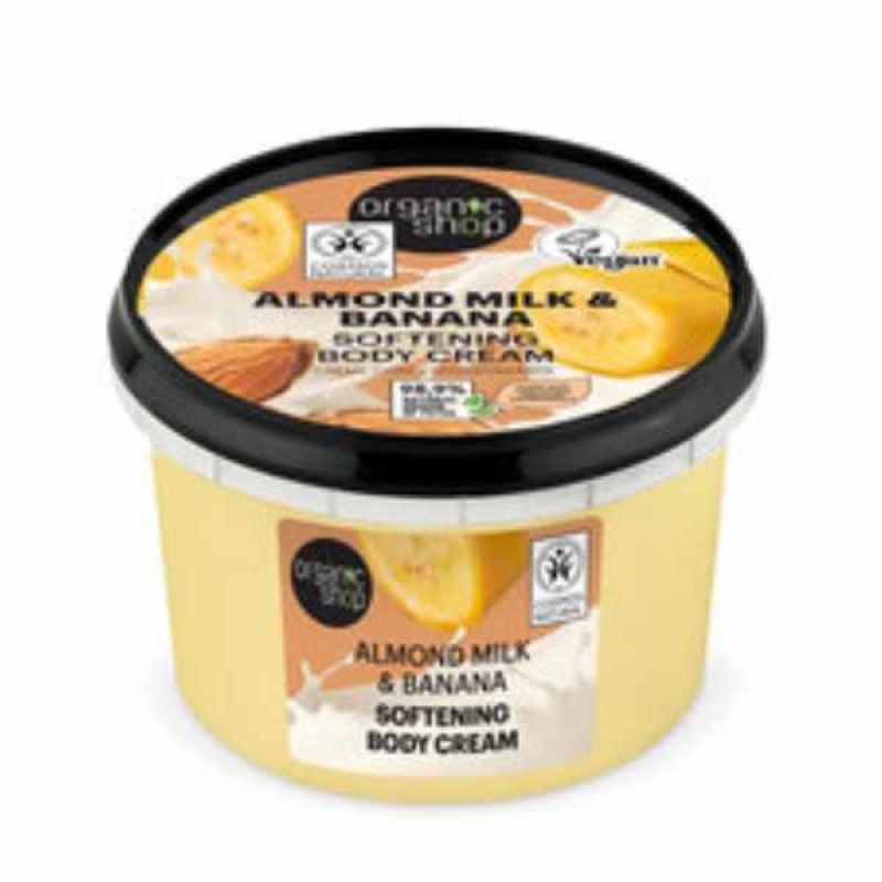 Organic Shop testápoló, puhító, mandulatej és banán, 250ml