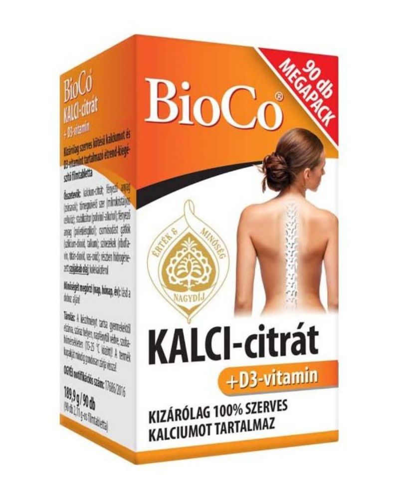Bioco Kalci-Citrát+D3-vitamin filmtabletta Megapack 90 db