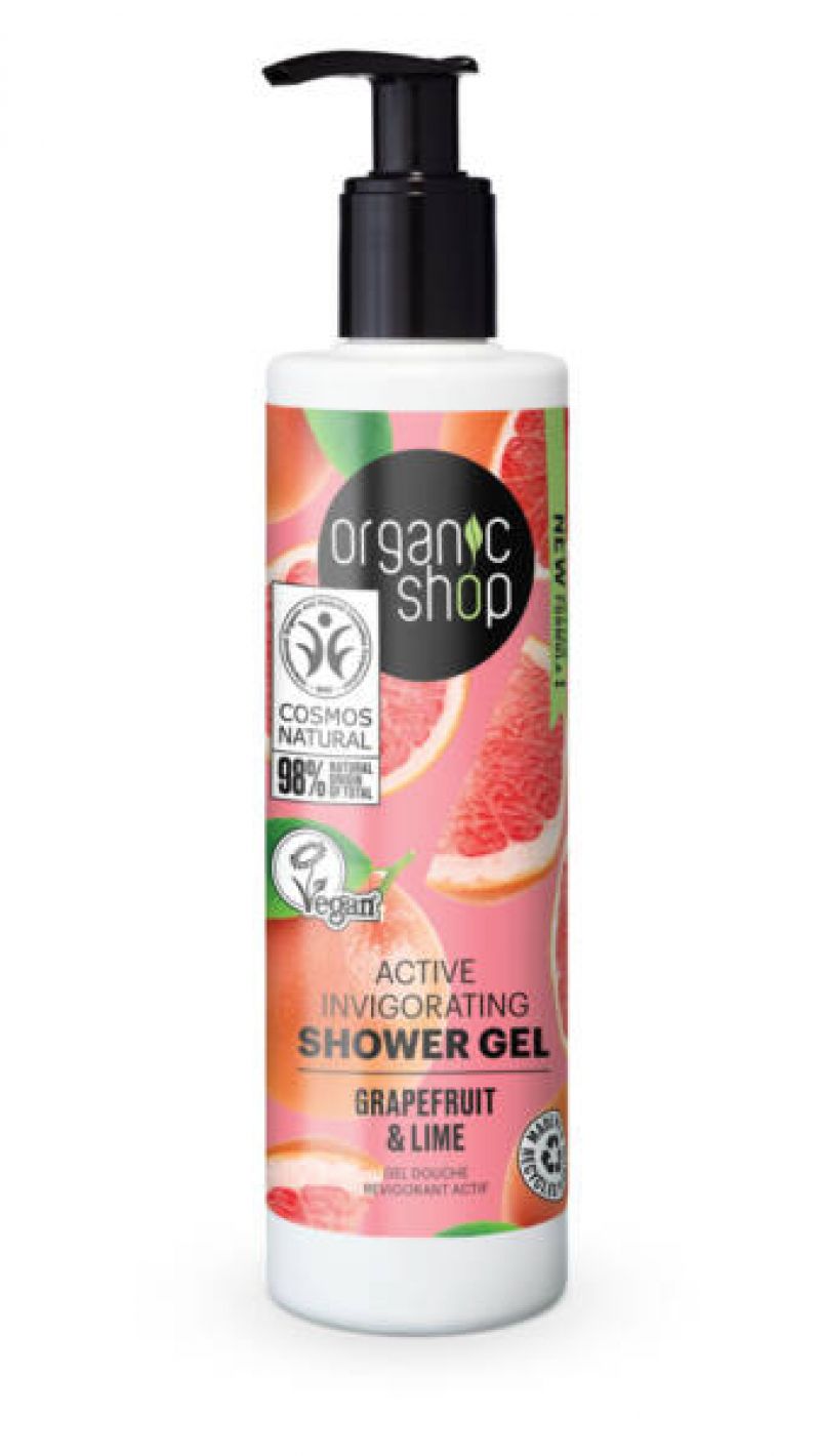 Organic Shop tusfürdő, aktív, grapefruit és lime, 280ml