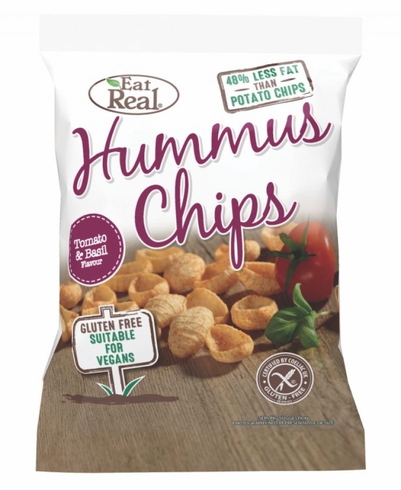 Eat Real Hummus Chips Paradicsom Bazsalikom 45 g