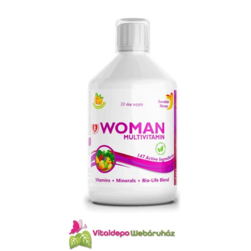 Swedish Nutra WOMAN 50+ folyékony multivitamin 50 feletti nőknek