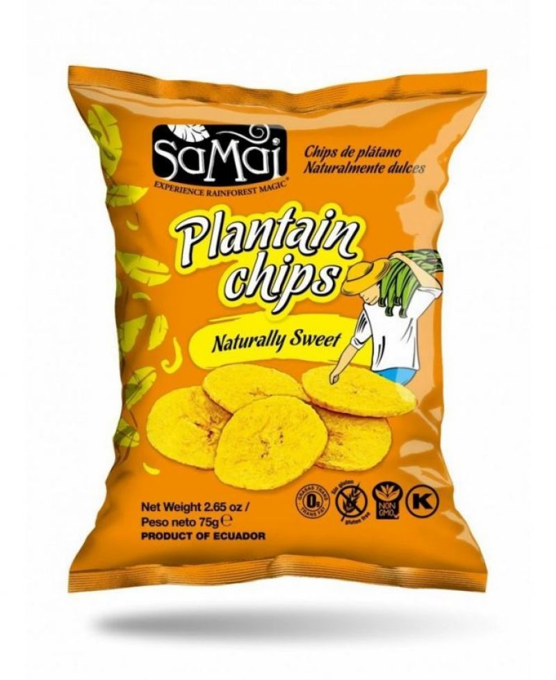 Samai Plantain Főzőbanán Chips Natúr Édes 75 g
