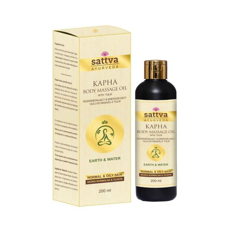 Ajurvédikus Kapha masszázsolaj - Tulsi - 200 ml - Sattva Ayurveda