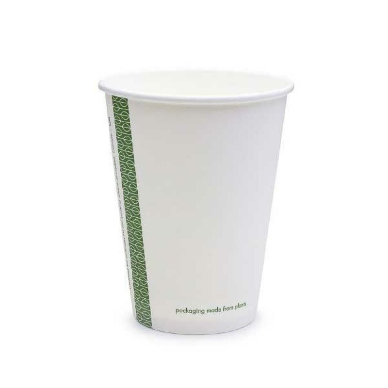 Vegware teás pohár, fehér, 3,4dl, lebomló, papír és PLA