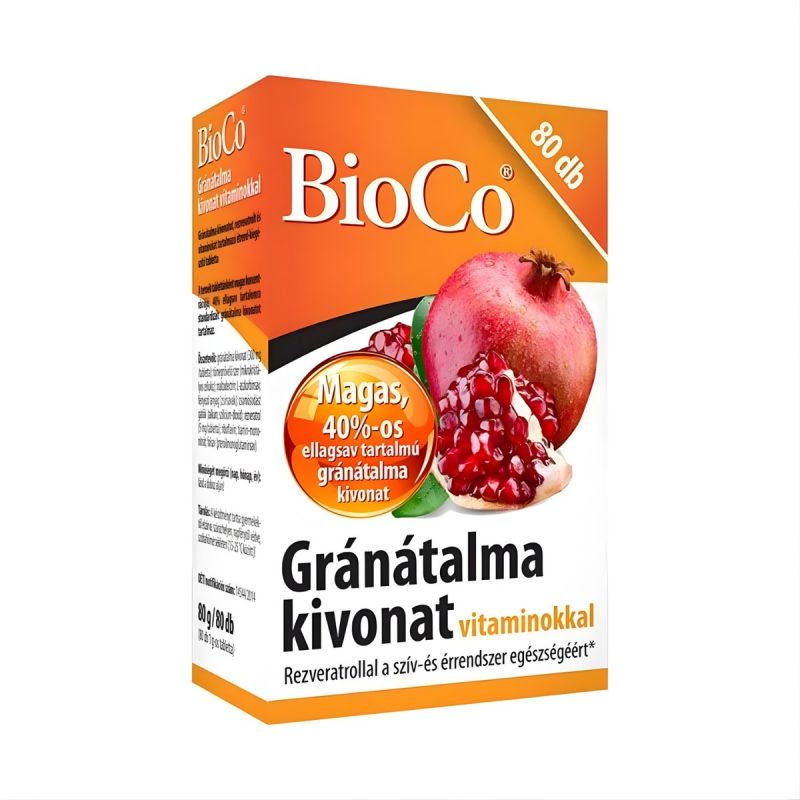 BioCo Gránátalma kivonat vitaminokkal tabletta 80 db