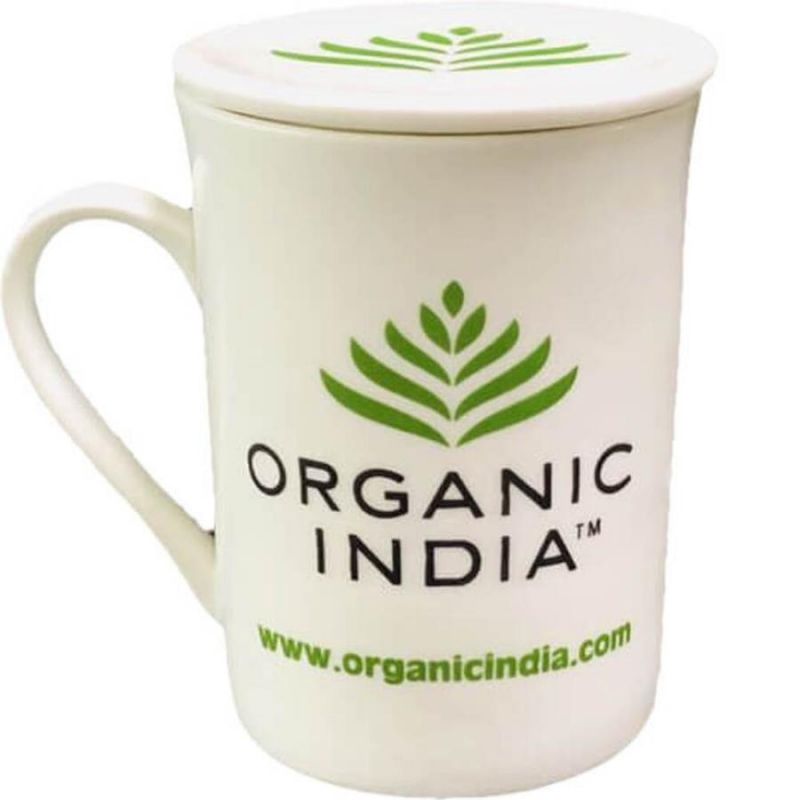 Kézzel készített bögre fedővel - Organic India