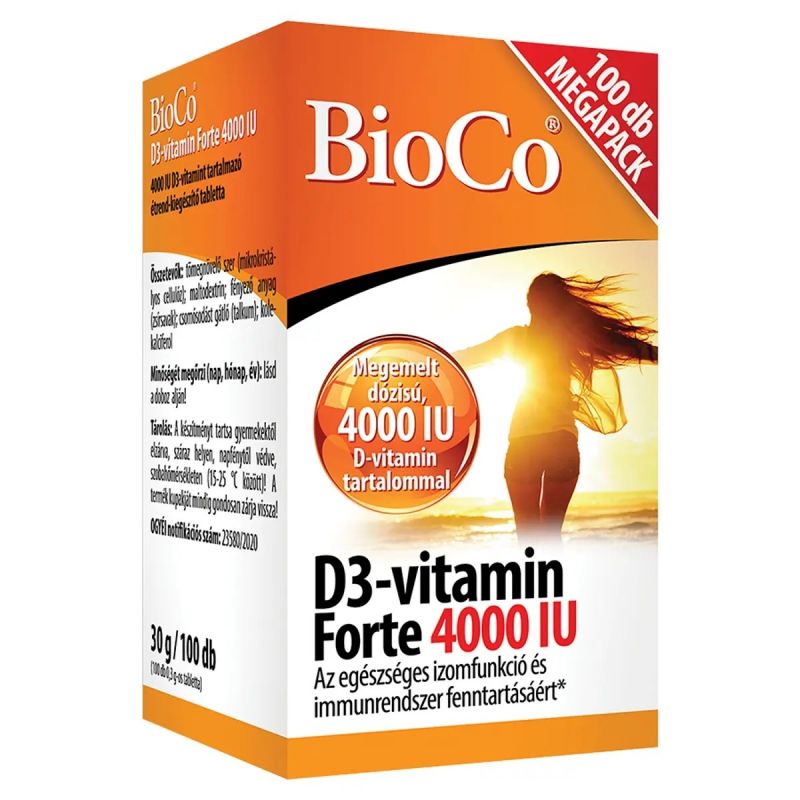 BioCo D3vitamin Forte 4000 IU 100 db