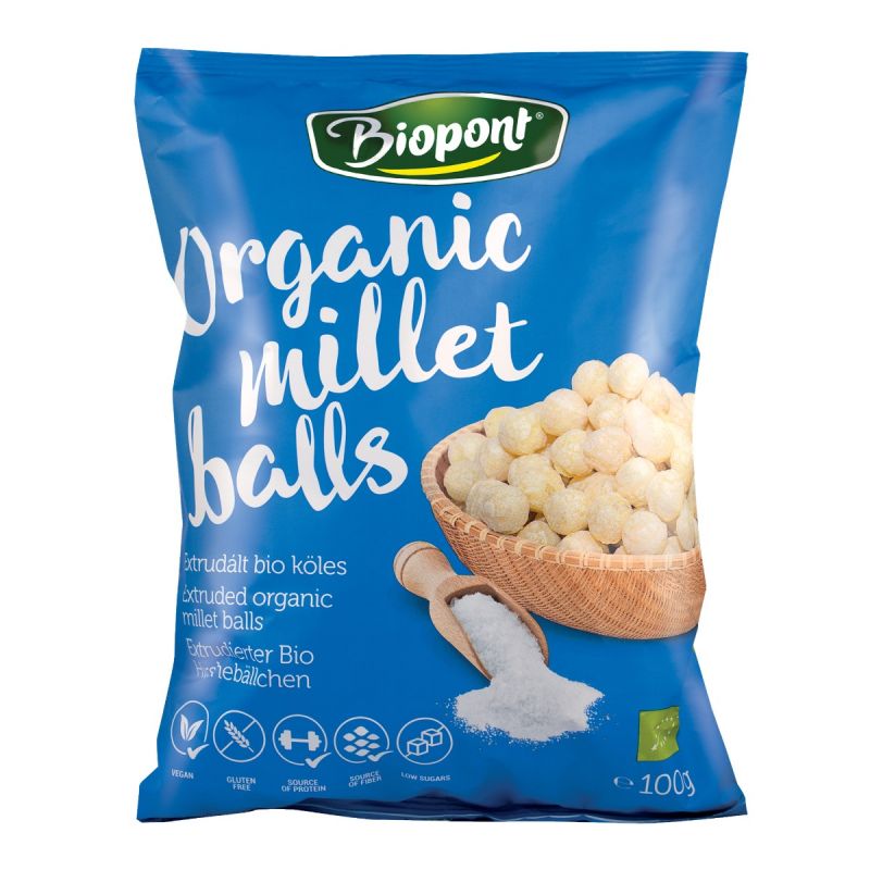 Biopont Bio Extrudált Kölesgolyó Enyhén Sós 100 g