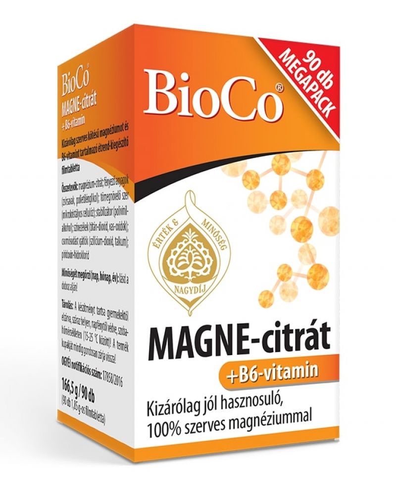 Bioco Magne-Citrát+B6 Vitamin Megapack 90 db
