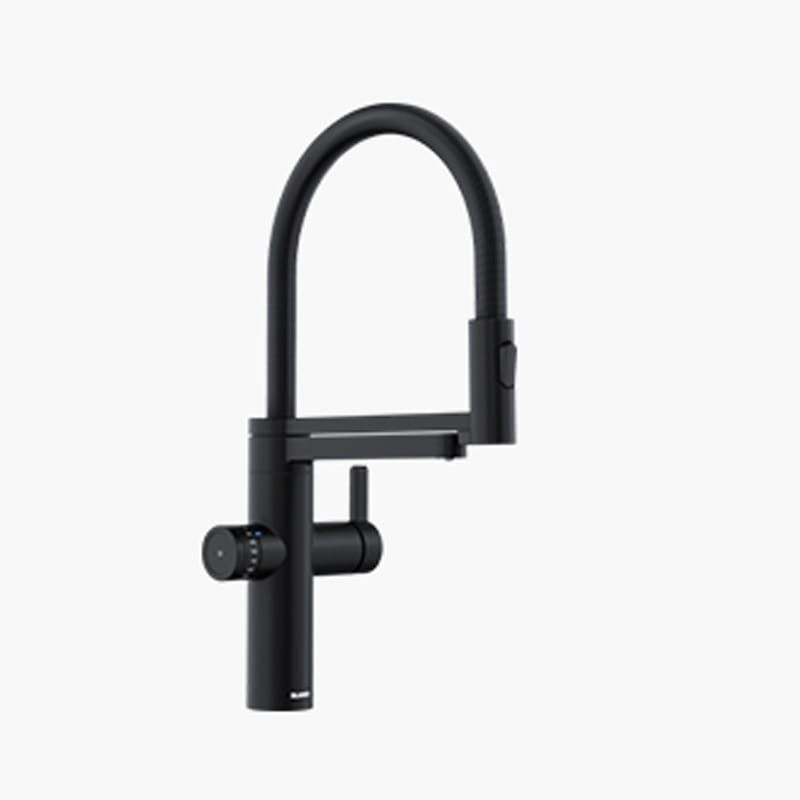 BLANCO EVOL-S PRO Filter – zuhanyfunkciós matt fekete HD, szűrőrendszerrel
