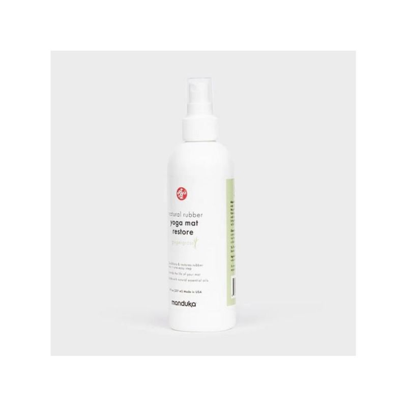 Jógaszőnyeg tisztító spray kaucsuk - RESTORE - Gingergrass - Manduka