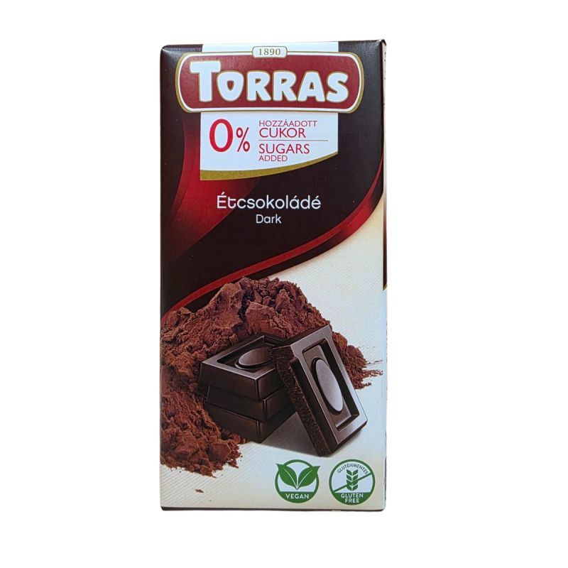 Torras Étcsokoládé hozzáadott cukor nélkül 75 g