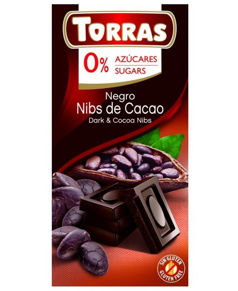 Torras Étcsokoládé Kakaóbabtörettel hozzáadott cukor nélkül 75 g